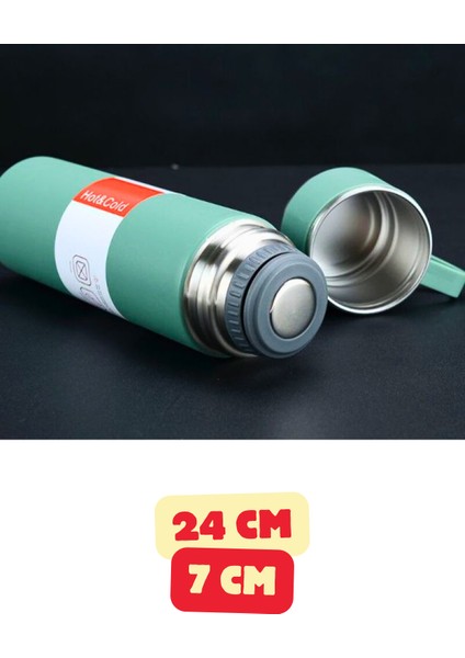 3 Bardaklı Paslanmaz Çelik Termos Set Vakumlu Kaydırmaz Taban Özellikli 500 ml Termos modelleri