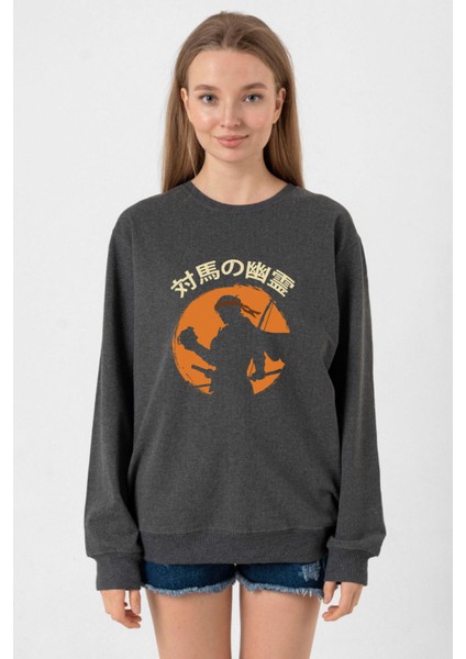 Ghost Of Tsushima The Island Japanese Füme Kadın 2ip Sweatshirt