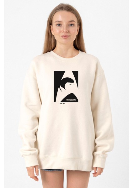 Star Trek Spock Fascinating Ekru Kadın 2ip Sweatshirt