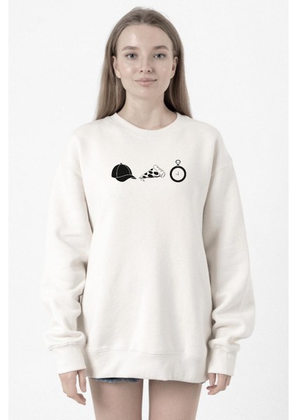 The Walking Dead Glenn Rhee Symbols Beyaz Kadın 2ip Sweatshirt