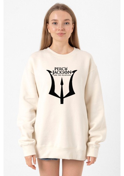 Percy Jackson And The Olympians Ekru Kadın 2ip Sweatshirt