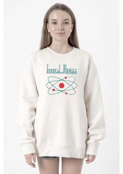 Fallout General Atomics Beyaz Kadın 2ip Sweatshirt