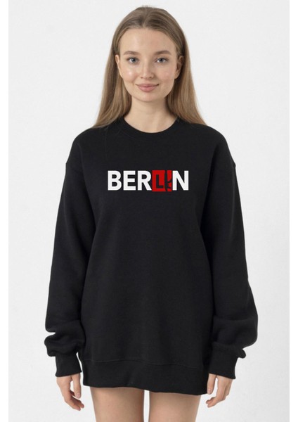 La Casa De Papel Berlin Ak Siyah Kadın 2ip Sweatshirt