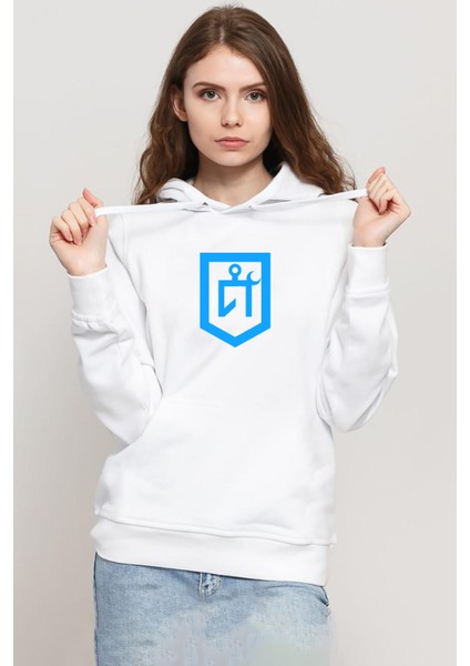 Idil Ural Tamga Beyaz Kadın 3ip Kapşonlu Sweatshirt
