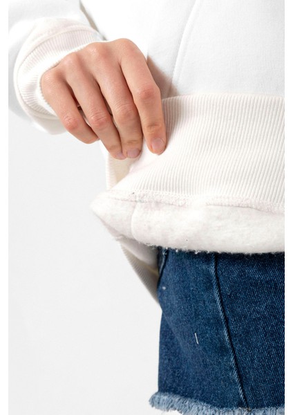 Sarı Kırmızı Leon Beyaz Kadın 3ip Kapşonlu Sweatshirt