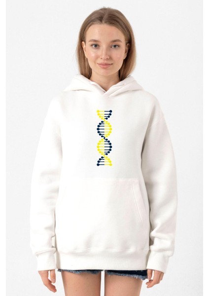Sarı Lacivert Dna Beyaz Kadın 3ip Kapşonlu Sweatshirt