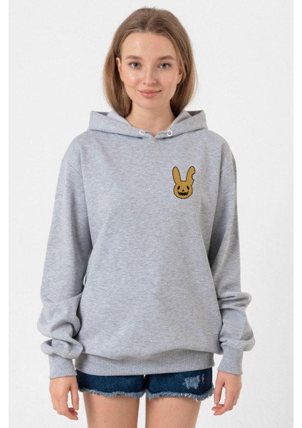 Bad Bunny Halloween Grimelanj Kadın 3ip Kapşonlu Sweatshirt
