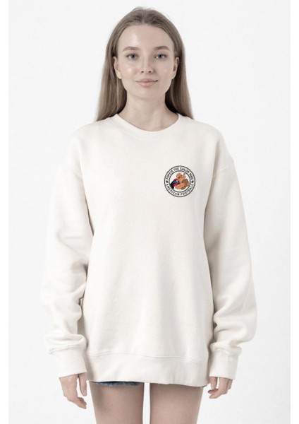 Popeye The Sailor Man Beyaz Kadın 2ip Sweatshirt
