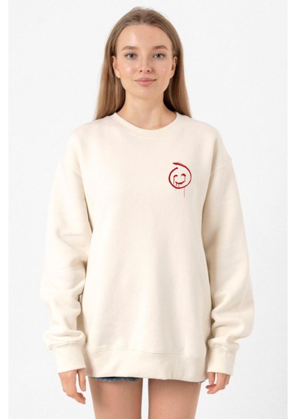 The Mentalist Red John Pocket Ekru Kadın 2ip Sweatshirt
