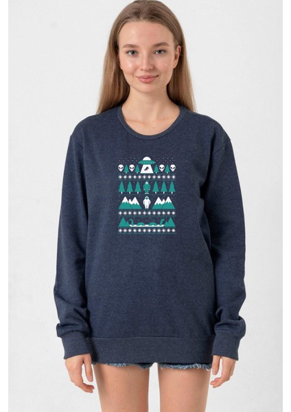 Paranormal Christmas Indigo Kadın 2ip Sweatshirt