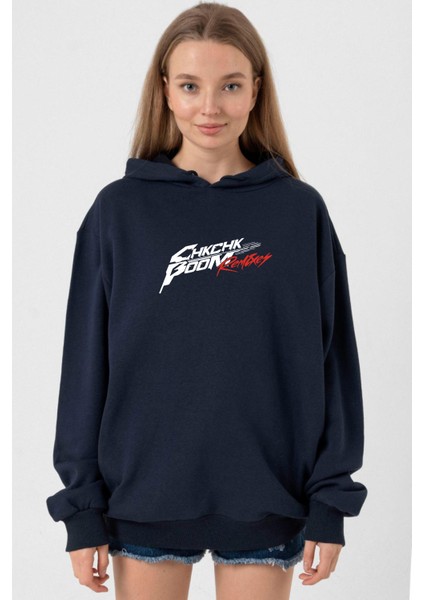 Stray Kids Chk Chk Boom Lacivert Kadın 3ip Kapşonlu