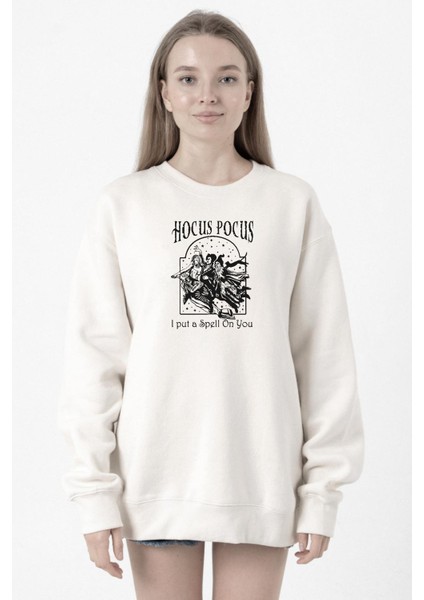 Hocus Pocus I Put A Spell On You Beyaz Kadın 2ip Sweatshirt