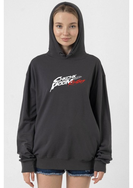 Stray Kids Chk Chk Boom Füme Kadın 2ip Kapşonlu