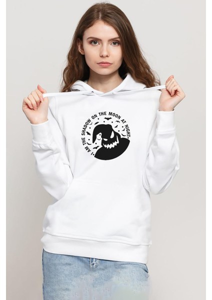 Oogie Boogie Beyaz Kadın 3ip Kapşonlu Sweatshirt