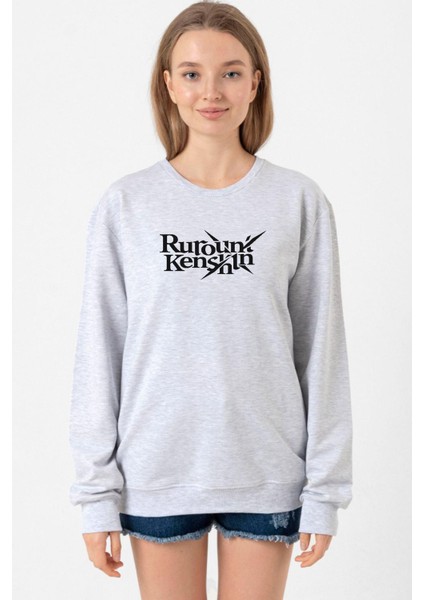 Rurouni Kenshin Letter Logo Grimelanj Kadın 2ip Sweatshirt