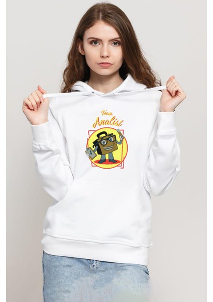 The Umbrella Academy Team Analist Beyaz Kadın 3ip Kapşonlu Sweatshirt
