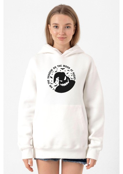 Oogie Boogie Beyaz Kadın 3ip Kapşonlu Sweatshirt