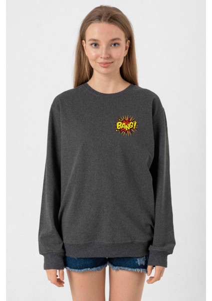 Big Bang Theory Bang Logo Füme Kadın 2ip Sweatshirt