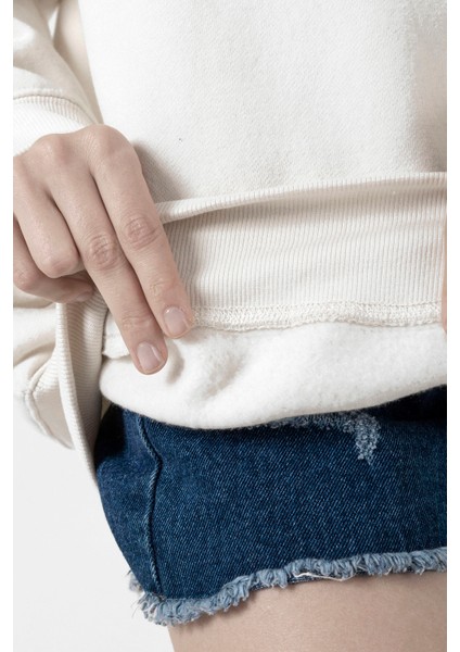 Sarı Kırmızı Parmak Izi Beyaz Kadın 2ip Sweatshirt