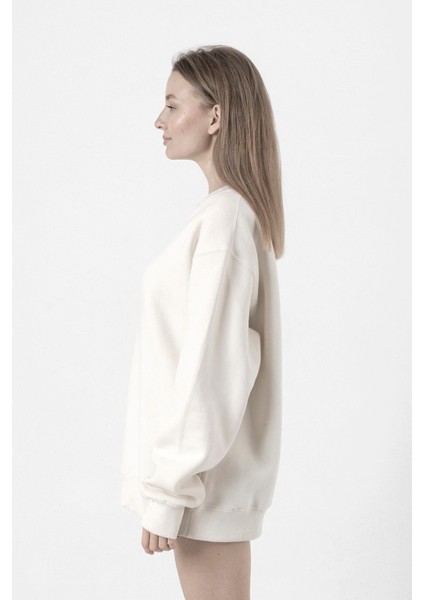 Sarı Kırmızı Parmak Izi Beyaz Kadın 2ip Sweatshirt