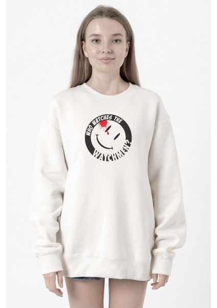 Watchmen Who Watches The Watchmen Beyaz Kadın 2ip Sweatshirt