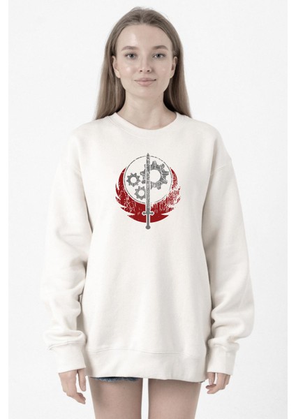 Fallout Worn Appalachian Brotherhood Beyaz Kadın 2ip Sweatshirt