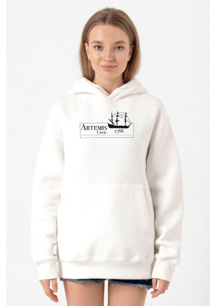 Outlander Artemis Crew Beyaz Kadın 3ip Kapşonlu Sweatshirt