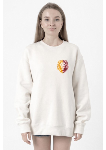 Sarı Kırmızı Leon Beyaz Kadın 2ip Sweatshirt