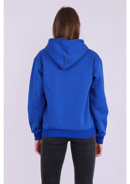 Mavi Basic Oversize Kadın Kapüşonlu Hoodie 3 Iplik Sweatshirt