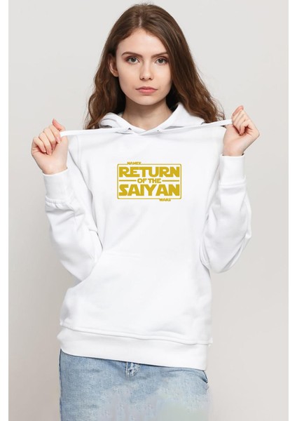 Dragon Ball Z Anime Namek Wars Beyaz Kadın 3ip Kapşonlu Sweatshirt
