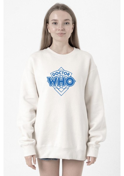 Doctor Who New Beyaz Kadın 2ip Sweatshirt