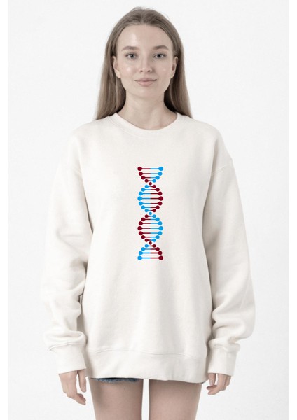 Bordo Mavi Dna Beyaz Kadın 2ip Sweatshirt