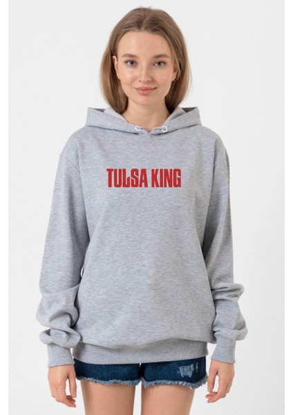 Tulsa King Lettern Grimelanj Kadın 3ip Kapşonlu Sweatshirt