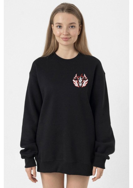 Beyblade Pegasus Minimalist Siyah Kadın 2ip Sweatshirt