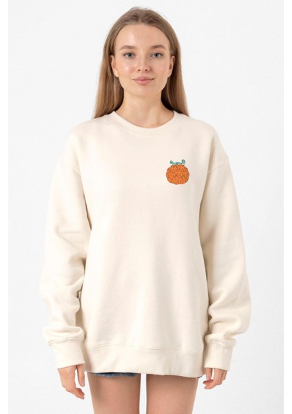 One Piece Anime Mera Mera Devil Fruit Ekru Kadın 2ip Sweatshirt