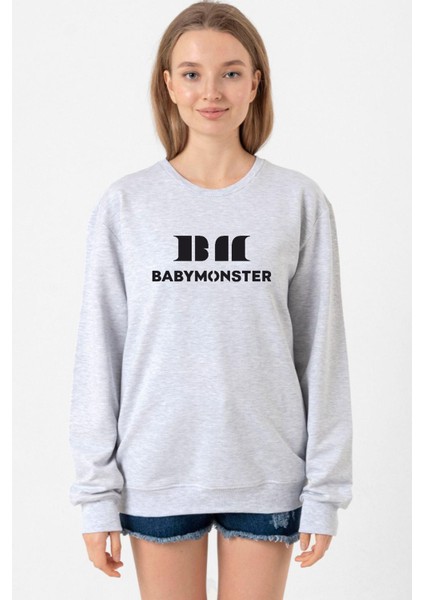 Babymonster Logo Grimelanj Kadın 2ip Sweatshirt