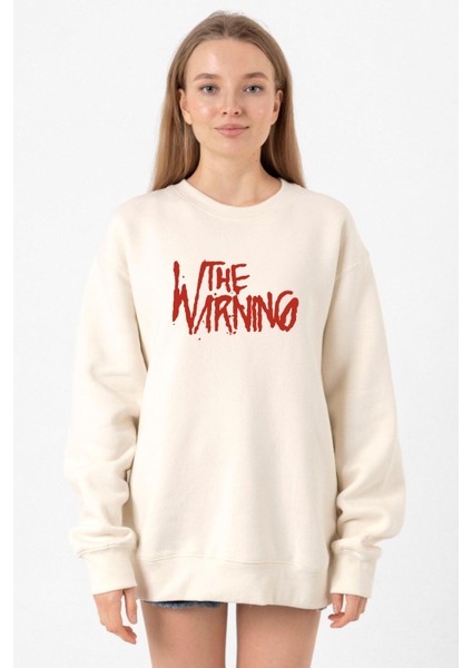 The Warning Logo Ekru Kadın 2ip Sweatshirt
