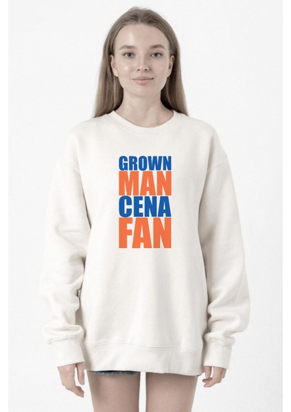 Wwe Grown Man Cena Fan Beyaz Kadın 2ip Sweatshirt