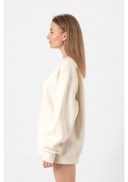 Casablanca Insıde A Barcode Ekru Kadın 2ip Sweatshirt