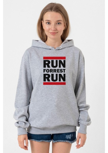 Forrest Gump Run Forrest Run Grimelanj Kadın 3ip Kapşonlu Sweatshirt