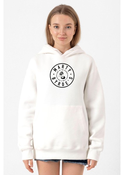 Ozark Marty Byrde's Logo Beyaz Kadın 3ip Kapşonlu Sweatshirt