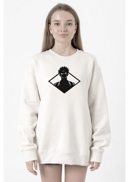 Jujutsu Kaisen Anime Sukuna White Head Beyaz Kadın 2ip Sweatshirt