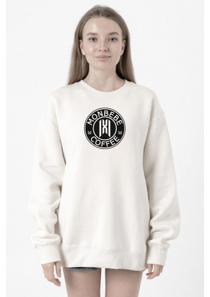 Monsta x Monbebe Coffee Beyaz Kadın 2ip Sweatshirt