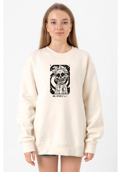 Rick Me Myself And I Rick Halloween Ekru Kadın 2ip Sweatshirt