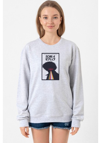 See You In Space Cowboys Minimalist Anime Poster Grimelanj Kadın 2ip Sweatshirt