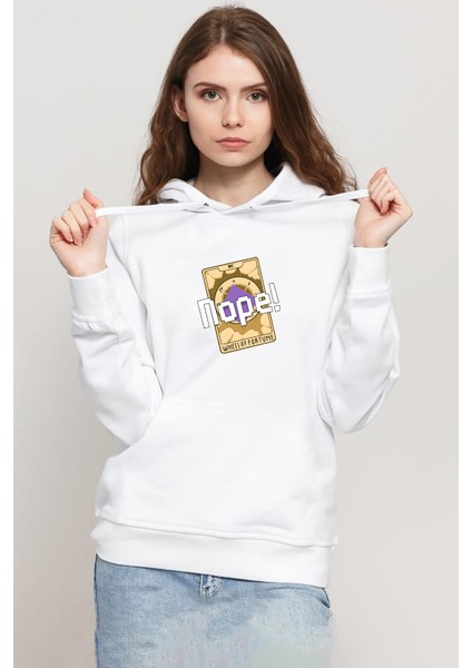 Wheel Of Fortune Nope Beyaz Kadın 3ip Kapşonlu Sweatshirt