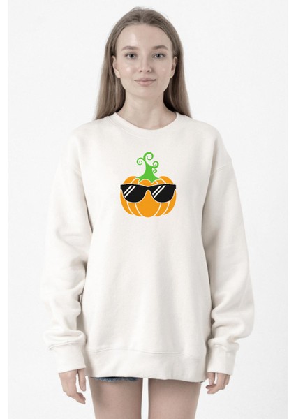 Cool Pumpkin Beyaz Kadın 2ip Sweatshirt