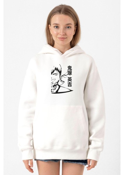Great Teacher Anime Poster Beyaz Kadın 3ip Kapşonlu Sweatshirt