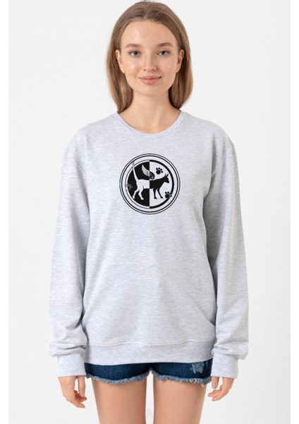 Monogatari Anime Tsubasa Cat Symbol Grimelanj Kadın 2ip Sweatshirt