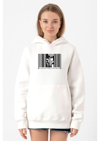 Casablanca Insıde A Barcode Beyaz Kadın 3ip Kapşonlu Sweatshirt